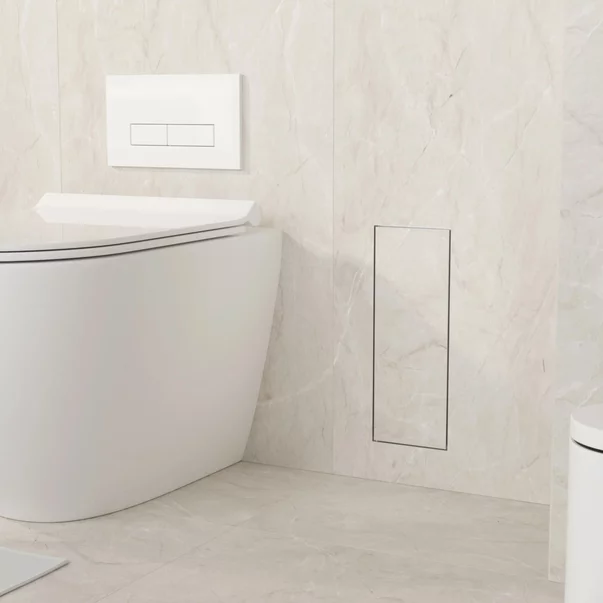 Suport perie WC incastrat Balneo Wall Box S Tiles otel inoxidabil deschidere stanga picture - 11