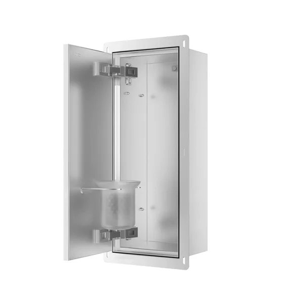 Suport perie WC incastrat Balneo Wall Box S Tiles otel inoxidabil deschidere stanga picture - 12