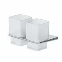 Suport periute de dinti dublu AM.PM Inspire 2.0 crom-sticla mata