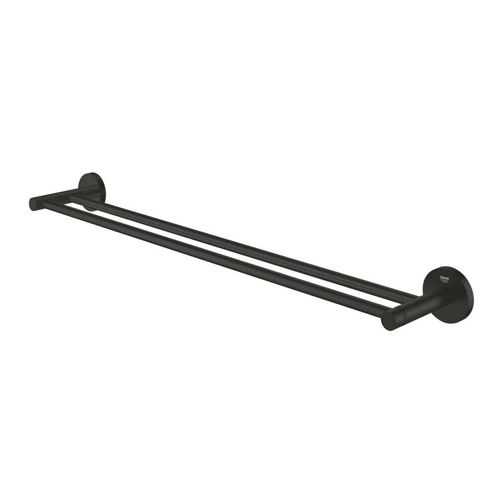 Suport prosop bara dubla negru mat Grohe Essentials 60 cm