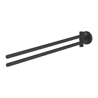 Suport prosop doua brate negru mat Grohe Essentials Cube 43.9 cm