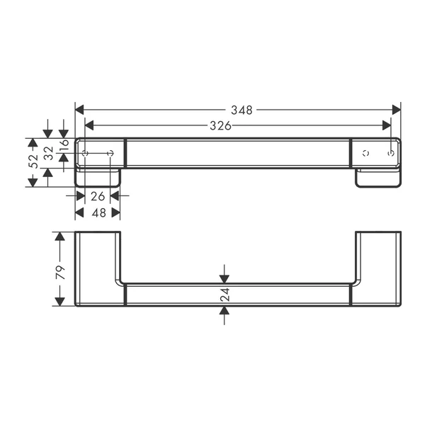 Suport prosop Hansgrohe AddStoris Q finisaj bronz periat 35 cm picture - 3