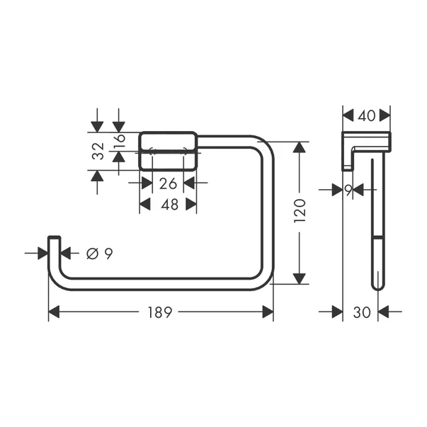 Suport prosop inelar Hansgrohe Addstoris Q finisaj bronz periat picture - 3