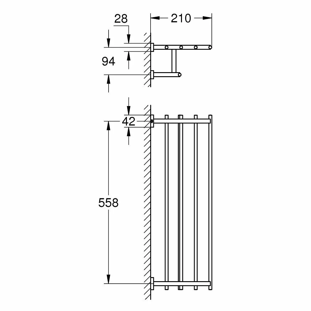 kou フォーム Suport prosop perete Grohe Essentials Cube New 40512001 | Neakaisa.ro