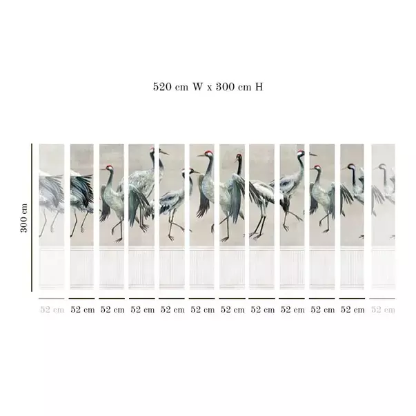 Tapet VLAdiLA Dance of Cranes 520 x 300 cm picture - 1