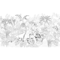 Tapet VLAdiLA David's Dino in Grey 520 x 300 cm