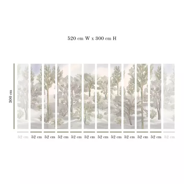 Tapet VLAdiLA Foggy forest 520 x 300 cm picture - 3