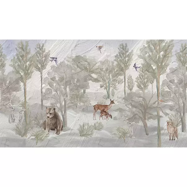 Tapet VLAdiLA foggy forest faun in color 520 x 300 cm picture - 2