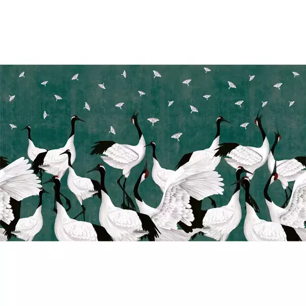 Tapet VLAdiLA Grus Japonesis in Green 520 x 300 cm picture - 2