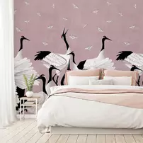 Tapet VLAdiLA Grus Japonesis in Pink 520 x 300 cm
