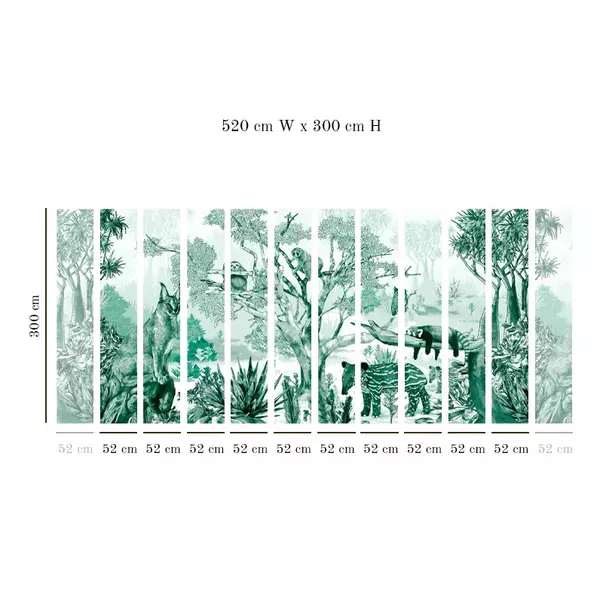 Tapet VLAdiLA Sleepy Meadow in Green 520 x 300 cm picture - 3