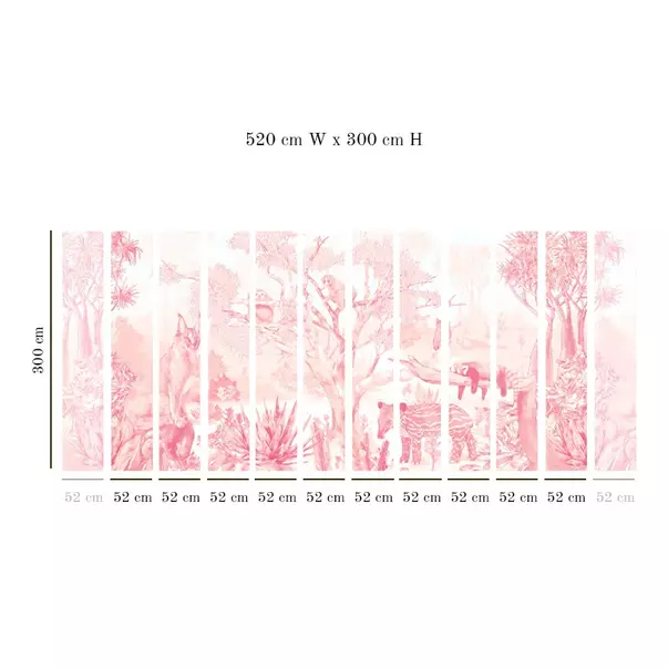 Tapet VLAdiLA Sleepy Meadow in Pink 520 x 300 cm picture - 3