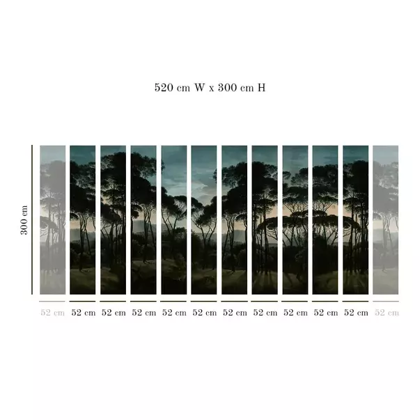 Tapet VLAdiLA Umbrella Pines Dawn 520 x 300 cm picture - 3