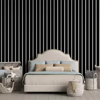 Tapet VLAdiLA White and Black Stripes 520 x 300 cm