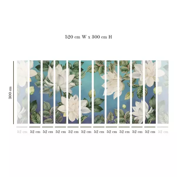 Tapet VLAdiLA White Floret 520 x 300 cm picture - 4