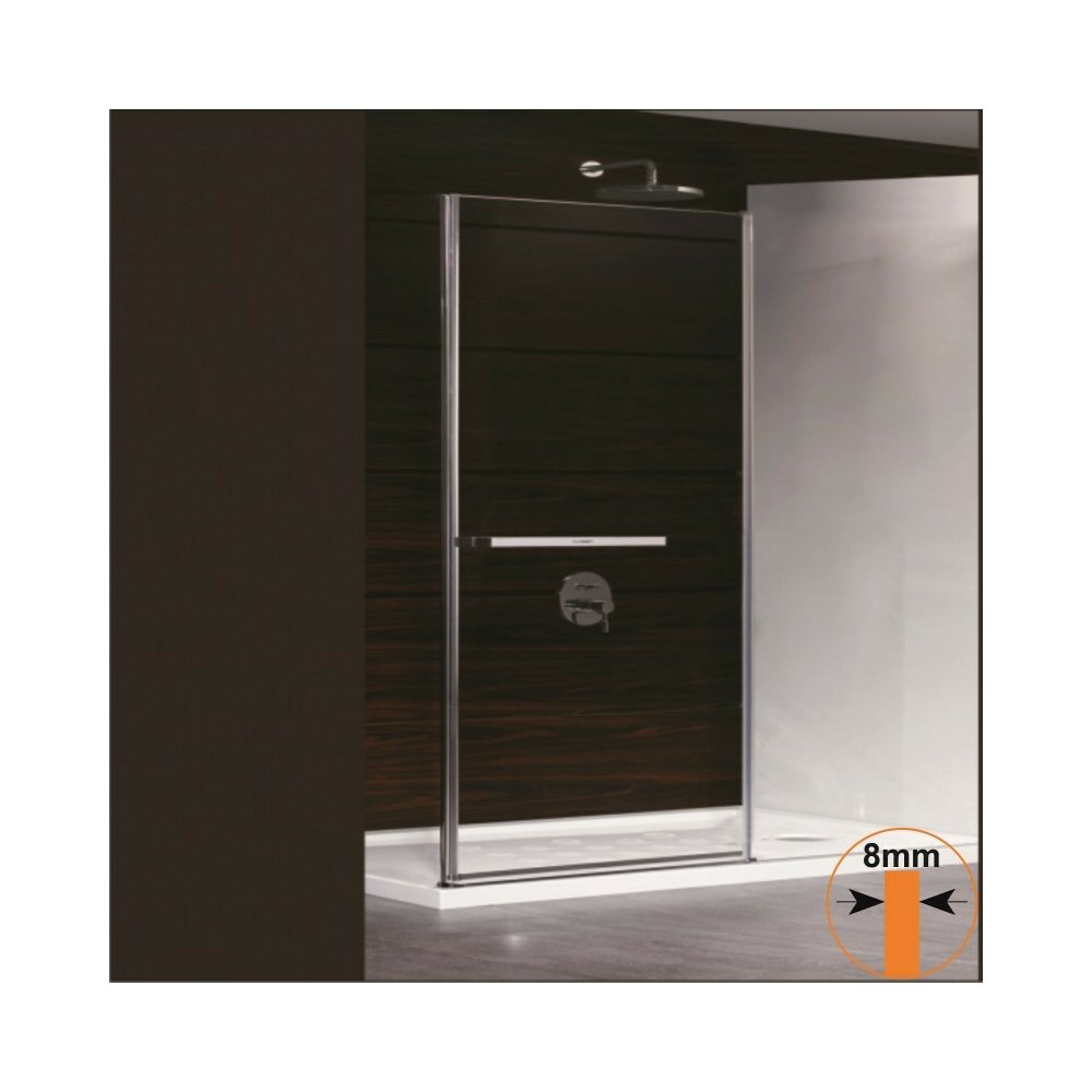 Usa de dus batanta Inter Ceramic 60 cm sticla transparenta 8 mm profil crom lucios