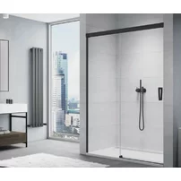 Usa de dus glisanta cu segment fix negru mat SanSwiss Cadura CAS2 120 cm stanga