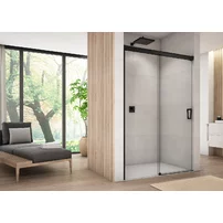 Usa de dus glisanta cu segment fix negru mat SanSwiss Cadura CAS2 140 cm dreapta