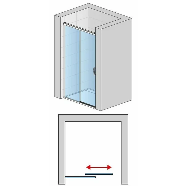 Usa de dus glisanta cu segment fix SanSwiss Cadura CAS 2 140 cm stanga picture - 6