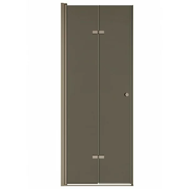 Usa de nisa pliabila Inter Ceramic 77-78 cm sticla fumurie 6 mm profil gri mat Gun Grey picture - 2