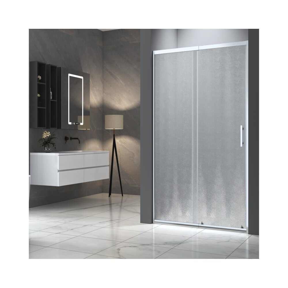 Usa de nisa culisanta Inter Ceramic 100 cm sticla mata opaca 5 mm profil crom lucios