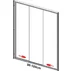 Usa de nisa culisanta Inter Ceramic 100 cm sticla transparenta cu linii albe 4 mm profil crom lucios picture - 2