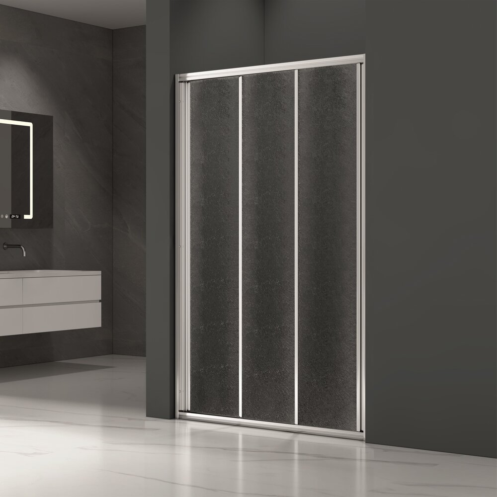 Usa de nisa culisanta Inter Ceramic 120 cm sticla mata opaca 4 mm profil crom lucios