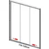 Usa de nisa culisanta Inter Ceramic 120 cm sticla transparenta cu linii albe 4 mm profil crom lucios - alb picture - 2