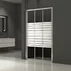 Usa de nisa culisanta Inter Ceramic 120 cm sticla transparenta cu linii albe 4 mm profil crom lucios - alb picture - 1