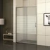 Usa de nisa culisanta Inter Ceramic 160 cm sticla transparenta cu linii albe 5 mm profil crom lucios picture - 1