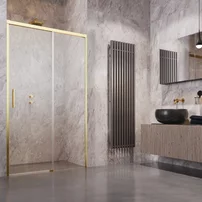 Usa de nisa culisanta Radaway Idea DWJ 130 cm sticla 6 mm finisaj auriu-transparent deschidere dreapta