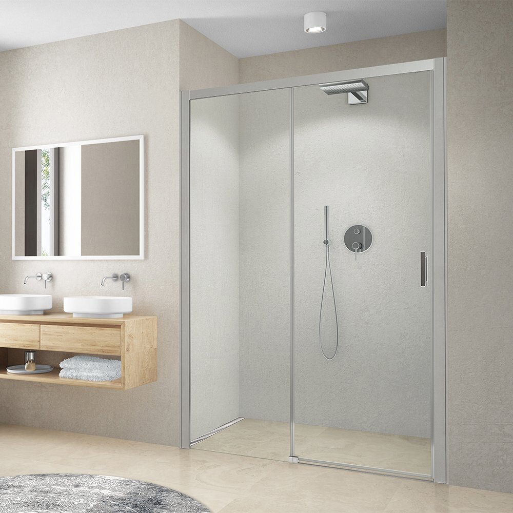 Usa de nisa culisanta Roth Cariba 120 cm sticla 6 mm crom stanga