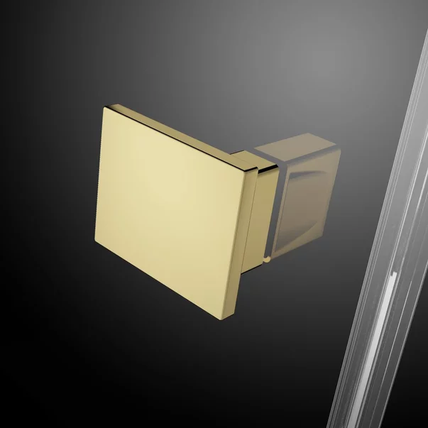 Usa de nisa batanta Essenza Pro Gold 120 cm sticla 6 mm finisaj auriu periat-transparent deschidere dreapta picture - 4