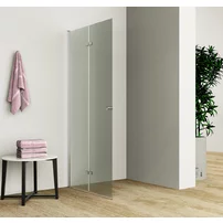 Usa de nisa pliabila Inter Ceramic 70 cm sticla fumurie 6 mm profil crom lucios