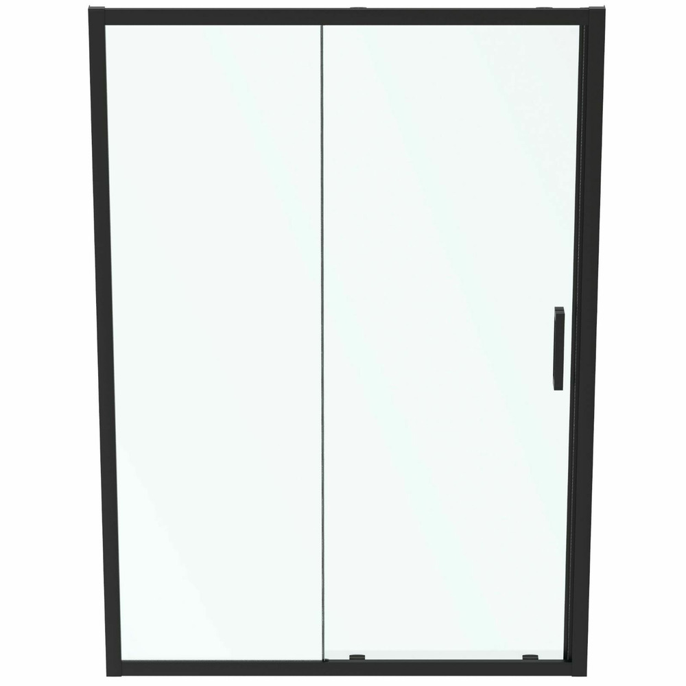 Usa glisanta cu segment fix 140 cm negru mat Ideal Standard Connect 2