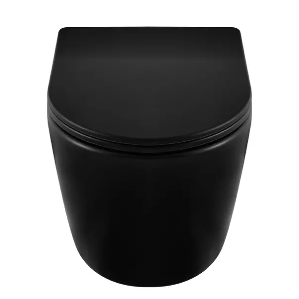 Vas wc rimless cu capac soft-close Balneo Luxa negru picture - 2