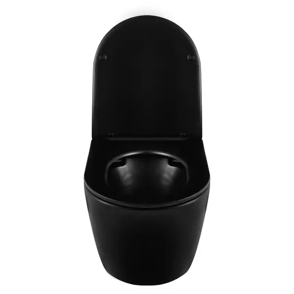 Vas wc rimless cu capac soft-close Balneo Luxa negru picture - 3
