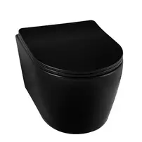 Vas wc rimless cu capac soft-close Balneo Luxa negru