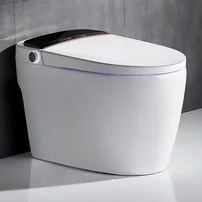 Set vas WC pe pardoseala Relax Regal finisaj alb lucios cu functie bideu electric si capac softclose