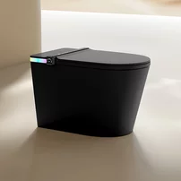 Set vas WC pe pardoseala Relax Regal negru mat cu functie bideu electric si capac softclose