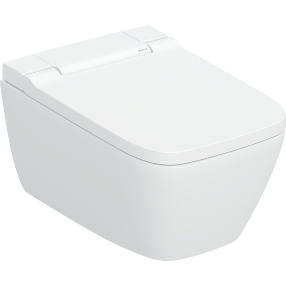 Vas wc suspendat cu capac softclose si functie bideu Geberit AquaClean Sela Square alb