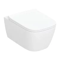 Set vas WC suspendat Geberit Smyle TurboFlush alb cu spalare verticala si capac softclose