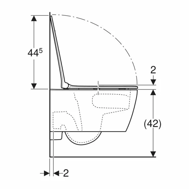 Set vas WC suspendat Geberit Smyle TurboFlush alb cu spalare verticala si capac softclose picture - 6