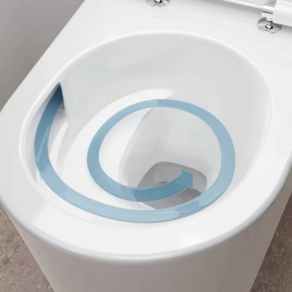 Vas WC suspendat Hansgrohe EluPura S Rimless AquaHelix alb lucios picture - 5