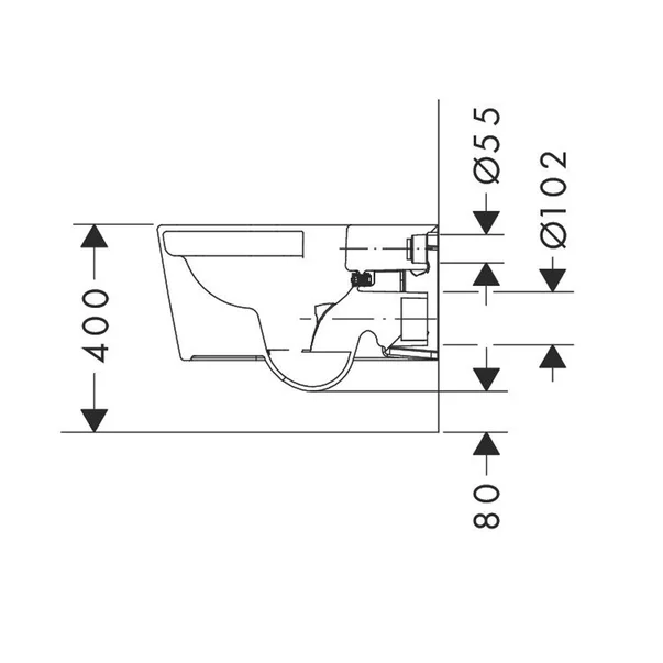Vas WC suspendat Hansgrohe EluPura S Rimless AquaHelix alb lucios picture - 8