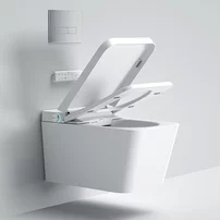 Set vas WC suspendat Relax Regal alb cu functie bideu electric si capac softclose