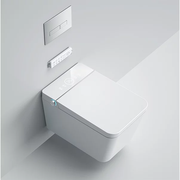 Set vas WC suspendat Relax Regal alb cu functie bideu electric si capac softclose picture - 2