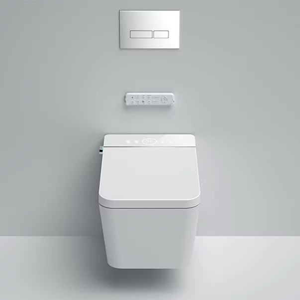 Set vas WC suspendat Relax Regal alb cu functie bideu electric si capac softclose picture - 5