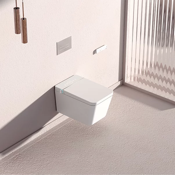 Set vas WC suspendat Relax Regal alb cu functie bideu electric si capac softclose picture - 6