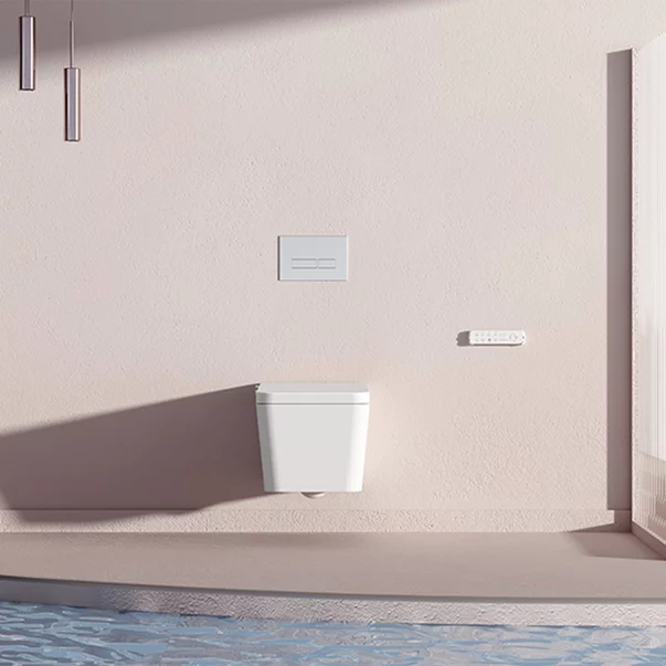 Set vas WC suspendat Relax Regal alb cu functie bideu electric si capac softclose picture - 7